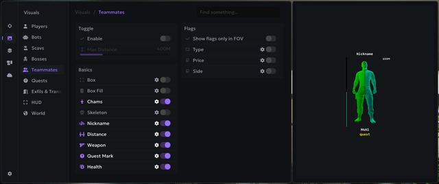 EFT — Visuals teammates